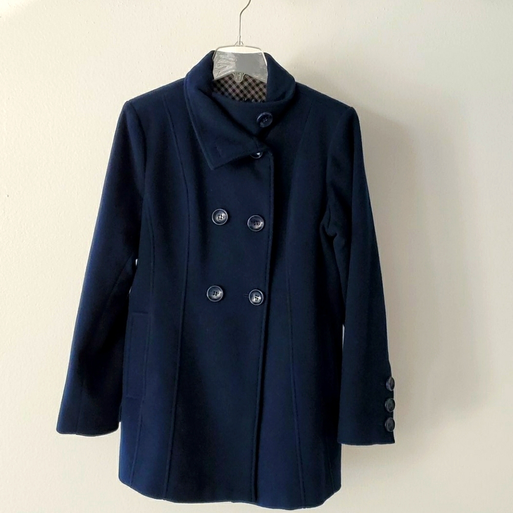 Women's Navy Blue Pea Coat
